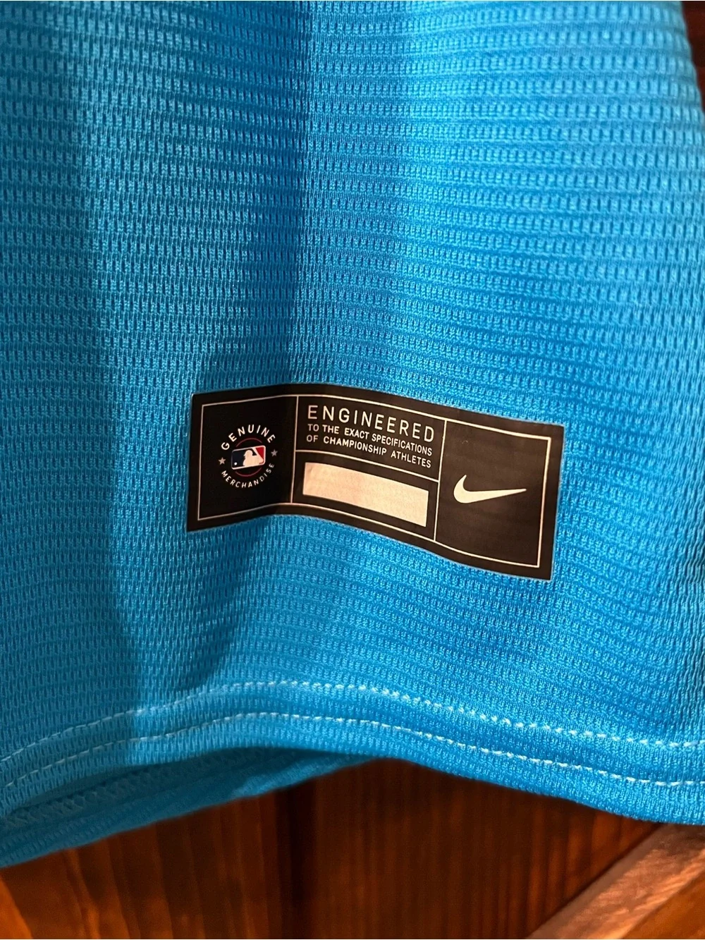 Nike Marlins Bright Blue Baseball Button-Up Jersey